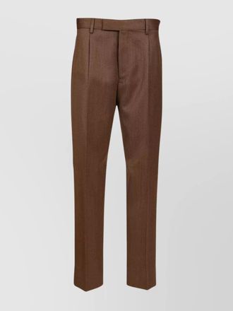 Ermenegildo Zegna tailored wool trousers featuring pleated front