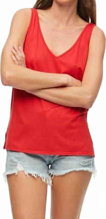 Michael Stars Vida Tank Top In Salsa