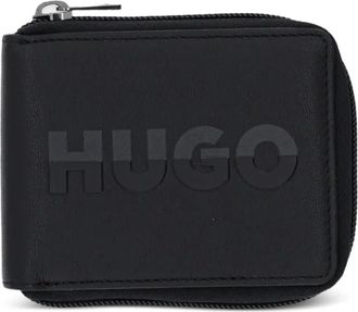 HUGO BOSS logo-embossed wallet - men - Calf Leather/Polyurethane - One Size - Black