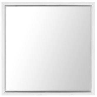 Beliani Beliani - Espejo De Pared Con Marco Sint&eacute;tico Blanco Cuadrado 50 X 50 Cm Estilo Minimalista Brignoles