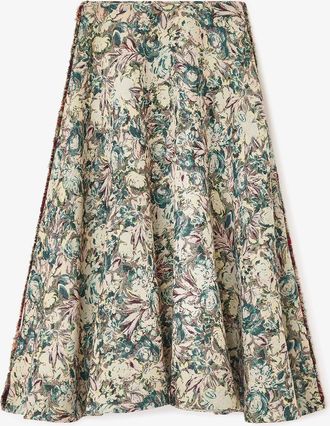 Ganni Tapestry Long Circle Skirt - Size 2 Mixed