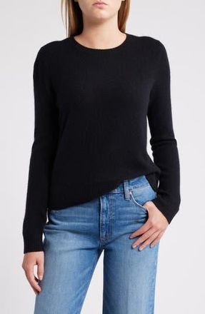 Caslon Cashmere Crewneck Sweater in Black Rock at Nordstrom Rack, Size X-Small