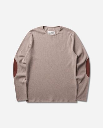 Maison Margiela Men s Elbow Patch Sweater Taupe