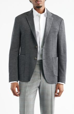 Zanella Treviso Wool & Silk Sport Coat in Charcoal at Nordstrom, Size 48