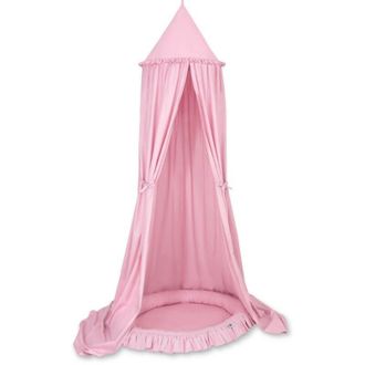 OEM Conjunto: Dosel Colgante De Algod&oacute;n Para Habitaci&oacute;n Infantil Y Nido Con Volante - Rosa