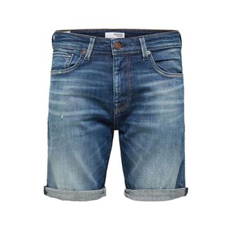 Selected Heren, Korte broeken, Blauw, Maat: L Denim