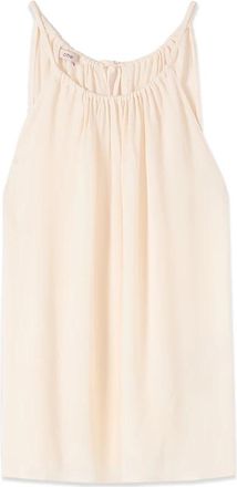 Oltre Viscose Top - Dames - Tops zonder mouwen - Wit - L - Satijn - Tops