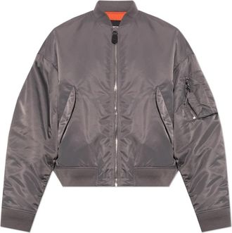 Dsquared2 Ge&iuml;soleerd Bomberjack - Heren - Bomber jackets - Grijs - 3XL - Leer - Jassen
