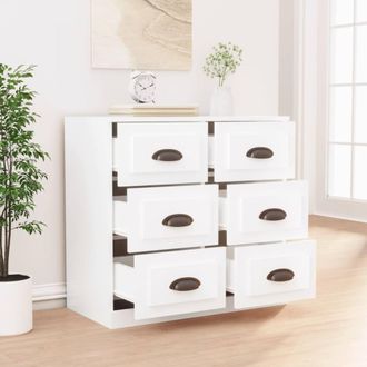 Berkfield Home Sideboard White 70x35.5x67.5 cm Engineered Wood