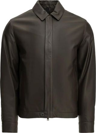Tagliatore Foch Leren Jas - Heren - Jassen - Bruin - Maat: 2XL Zijde