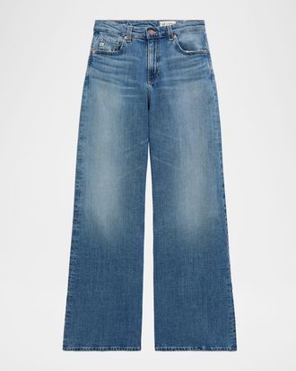 AG - Adriano Goldschmied Saige Mid-Rise Wide-Leg Jeans