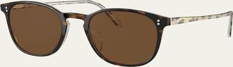 Oliver Peoples Mens Finley Vintage Rounded Square Sunglasses