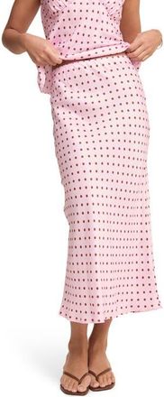 Nobody's Child Alana Polka Dot Slip Skirt in Pink at Nordstrom, Size 12