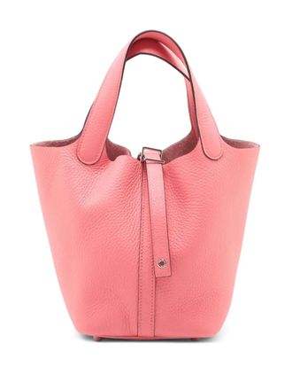 Hermès 2024 Clemence Picotin Lock 18 handbag - women - Calf Leather/Leather - One Size - Pink