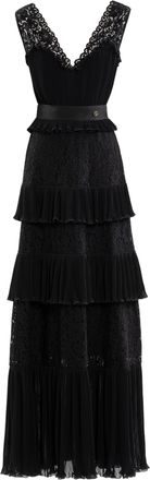 Saiid Kobeisy Pleated Lace Dress