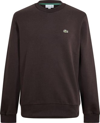 Lacoste Heren-sweatshirt met ronde hals en klein logo (Bruin)