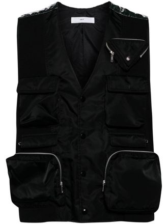 Toga Archives multi-pocket padded gilet - men - Polyester/Polyurethane/Cotton/Nylon - 50 - Black