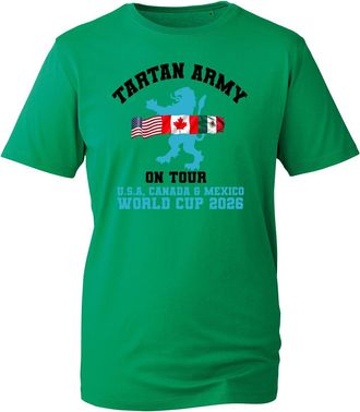 Generic Soccer Army on Tour T-Shirt, Football Supporters T-Shirt, Scotland World Cup Gift, Unisex Adults and Kids Tee Top(Irish Green, 2XL)