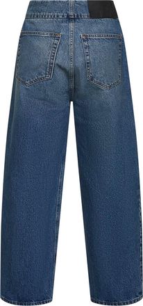 Maison Margiela Womens Light Blue Washed Denim Straight-Leg Jeans Cotton
