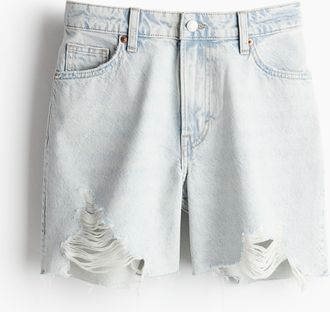 H&M Bermuda High Jeansshorts - Blue