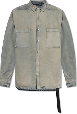 Rick Owens Denim overhemd - Heren - Spijkeroverhemden - Grijs - M - Denim - Overhemden
