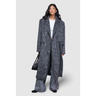 Warehouse Structured Shoulder Coat in Charcoal at Nordstrom, Size 8