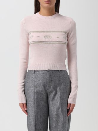 Chiara Ferragni Geknipte Brei Trui Met Logo