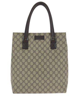 Gucci Brown Gg Supreme Canvas & Leather Tote (Authentic Pre-Loved)