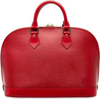 Louis Vuitton Pre-owned Handbags, female, Red, Size: ONE SIZE Pre-owned Leather Top Handle Bag
