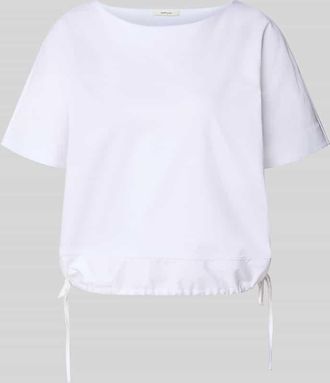 OPUS T-Shirt mit Kordelzug Modell Sarzi in Weiss, Gr&ouml;&szlig;e L