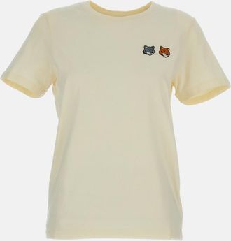 Maison Kitsun&eacute; White Cotton T-Shirt