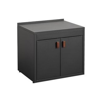 Sweeek M&oacute;dulo cocina exterior de acero 2 puertas, 80cm, negro