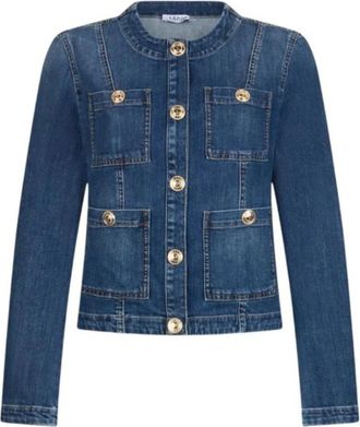 Liu Jo Denim Jas met Logoknopen - Dames - Spijkerjassen - Blauw - M - Denim - Jassen
