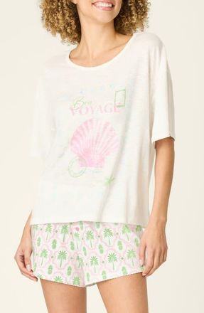 PJ Salvage Playful Print Graphic T-Shirt in Ivory at Nordstrom, Size X-Small