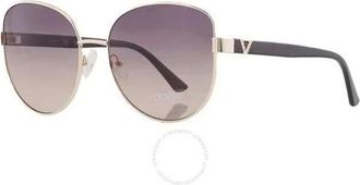Guess Sunglasses, female, Yellow, Size: ONE SIZE Purple Degraded Glass Metal Sunglasses Women