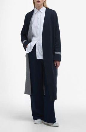 Barbour Coretta Double Face Cotton Cardigan in Navy/Grey Marl at Nordstrom Rack, Size Medium