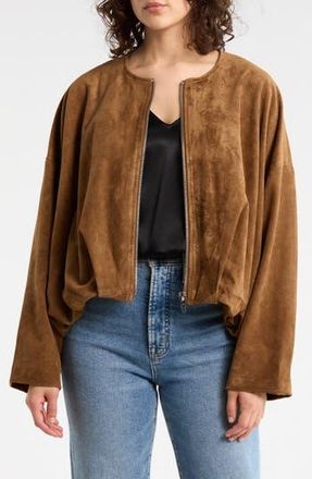 Blank NYC Faux Suede Bubble Hem Jacket in Favorite Duo at Nordstrom Rack, Size X-Small