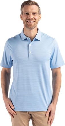 Cutter & Buck Forge Eco Fine Line Stripe Stretch Recycled Mens Polo