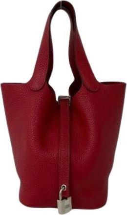 Herm&egrave;s Bolso Cubo Vintage Pre-owned - Pre-owned - Mujer - Rojo - ONE SIZE