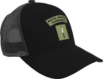 Generic Mesh Baseball Cap Royal Marines Commando Baseball Hat Adjustable Adult Trucker Hats, for Hunting, Fishing, Tennis, 57-60cm