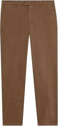Brooks Brothers Regular Fit Microtwill Stretch Katoen Chino - Heren - Chinos - Bruin - W40 - Katoen - Broeken