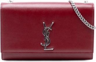 Saint Laurent Pre-owned Saint Laurent Medium Grain De Poudre Monogram Kate Crossbody GLT364021A.0118