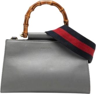 Gucci Pre-owned Handbags, female, Gray, Size: ONE SIZE Pre-owned The Nymphaea