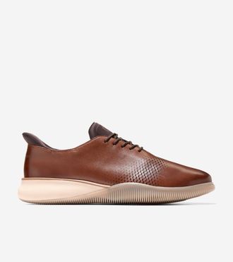 Cole Haan Mens 6.ZER&Oslash;GRAND Laser Quick-On Oxford Shoes - Brown Size 10.5