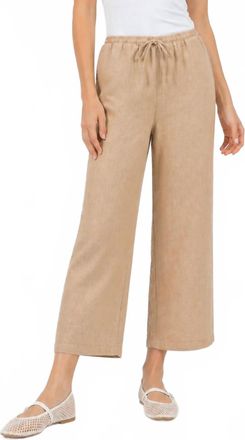 Elliott Lauren Ease Drawstring Crop Pant In Macchiato