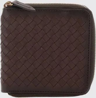 Dragon Diffusion Portafoglio bifold in pelle intrecciata con chiusura zip around
