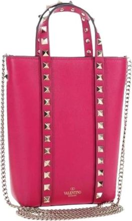 Valentino Pre-owned Vintage Hand Bag - Dames - Vintage Shopper - Roze - ONE Size - Leer - Vintage