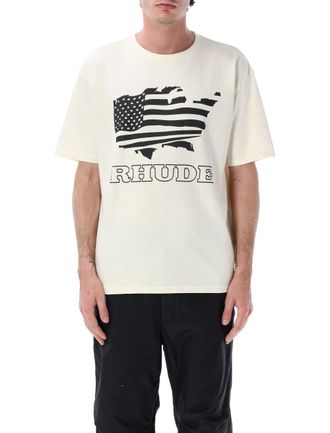 Rhude Banner Tee American Flag T Shirt