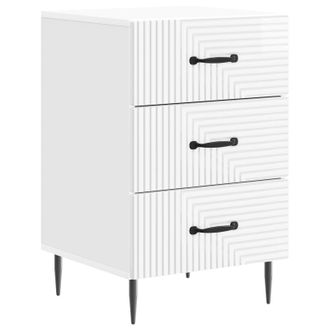 vidaXL Armario De Noche Con Caj&oacute;n Brillante 43 X 41 X 66,5 Cm Vidaxl