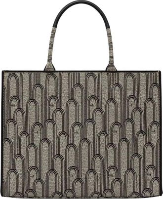 Furla Tassen, Dames, Beige, ONE Size, Katoen, Opportunity L Tote